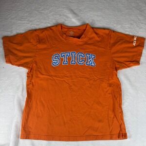 Joe Boxer T-Shirt Mens M Orange Stick Graphic Short Sleeve Crew Neck‎ Pullover